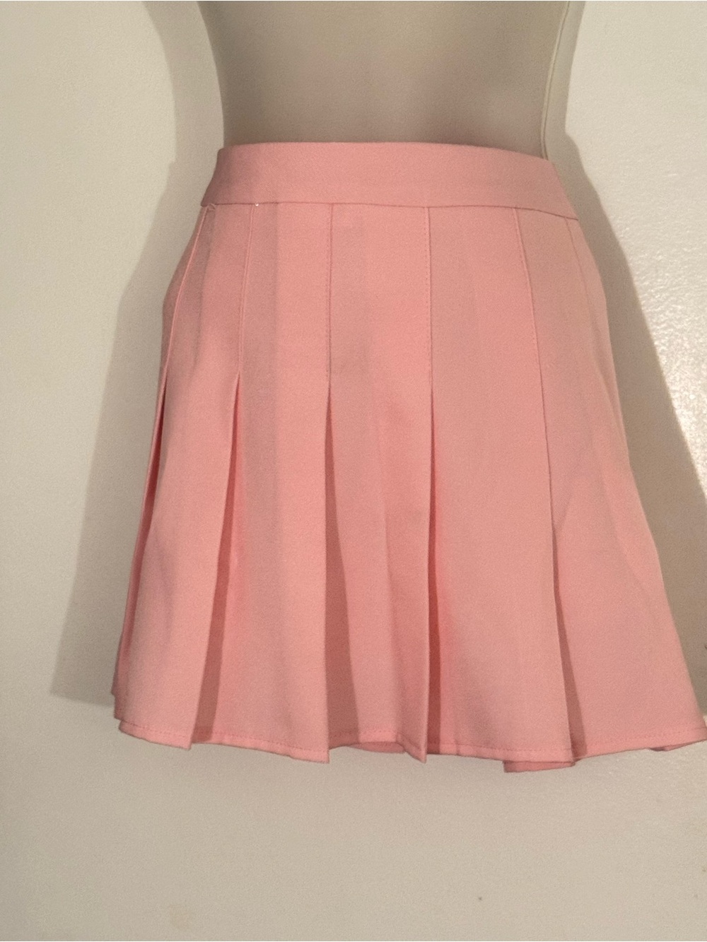 Pleated Pink Mini Skirt